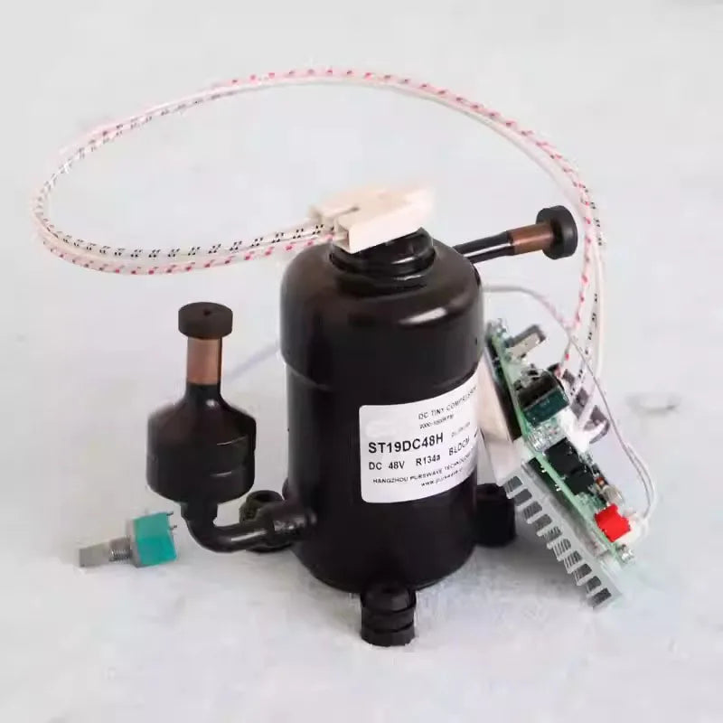 For Portable Refrigerator Mini Air Conditioner Compressor 1PC New ST19DC 12V 24V 48V 400W Capacity R134a