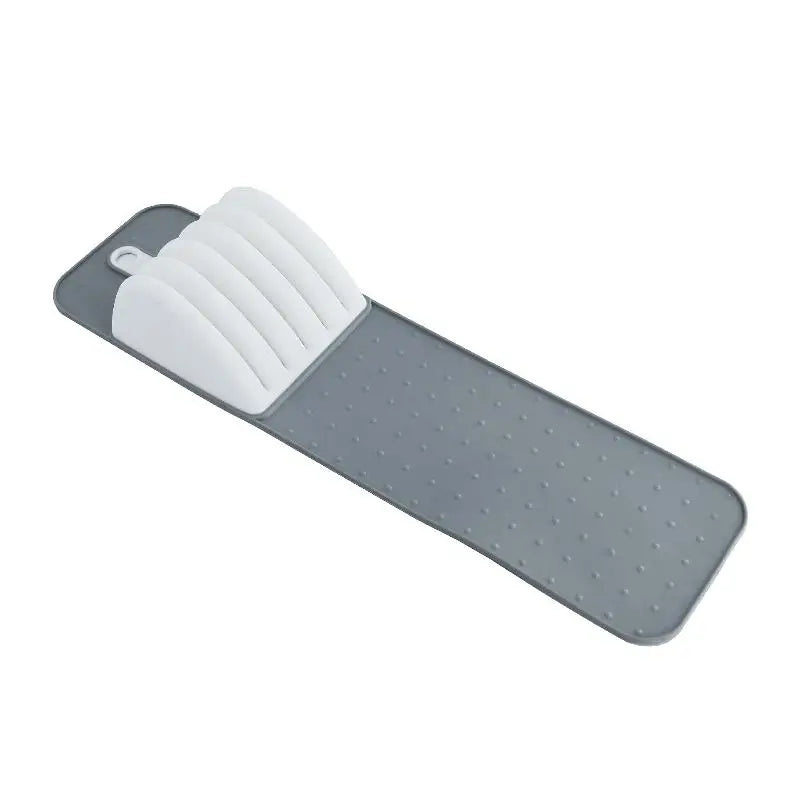 Premium Knife Holder Organizer – Soft-Grip, Non-Slip Knife Mat with 5 or 11 Slots for Kitchen Drawer Storage