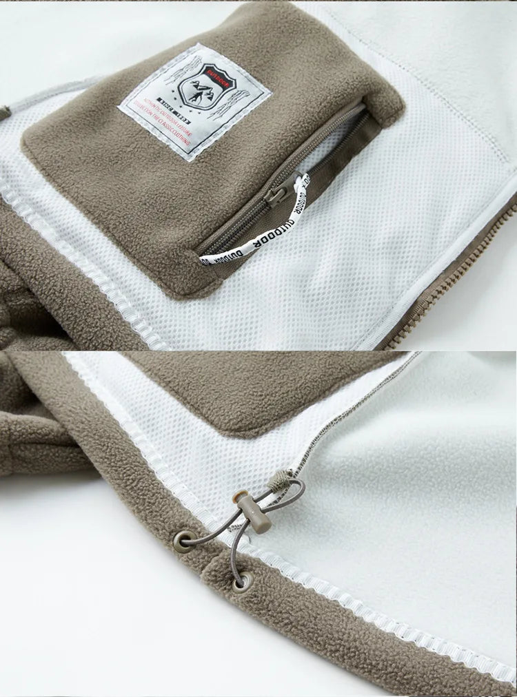 New Winter Men Hooded Polar Fleece Jackets Warm Coats High Quality Men Outdoors Winter Coats Fashion Loose Down Jackets Size 3XL