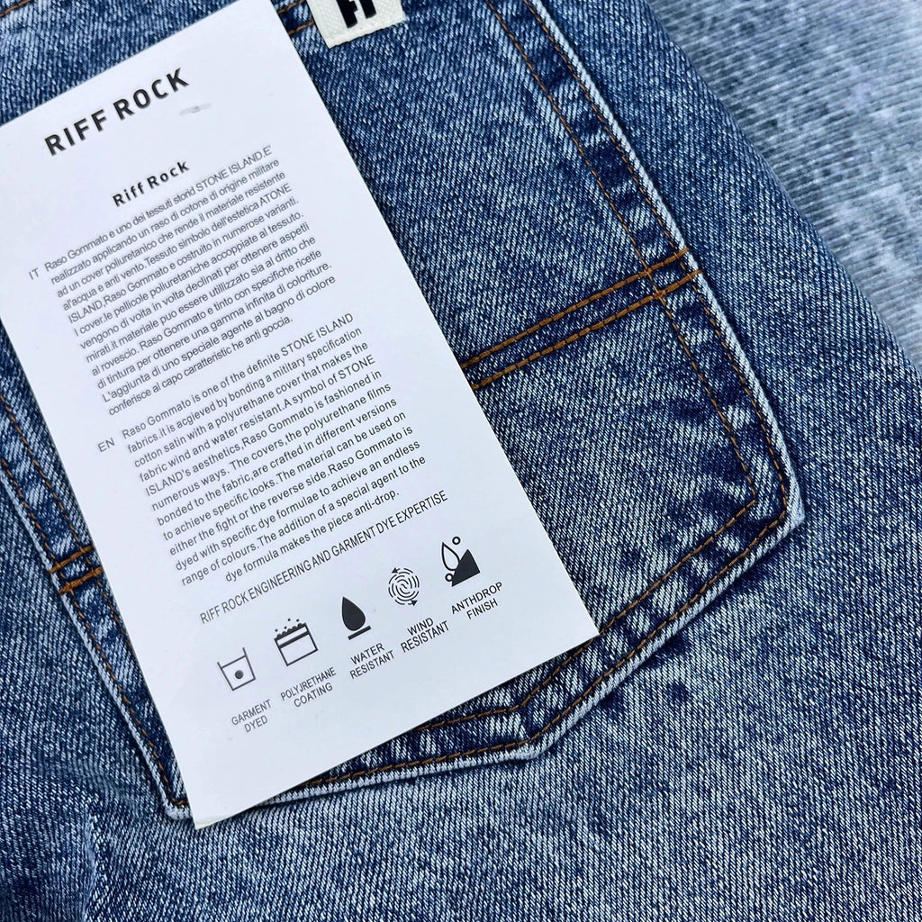14oz Heavy loose straight jeans men's autumn American casual Japanese trousers