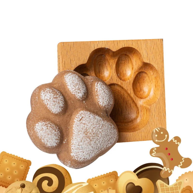3D Cookie Baking Molds Wooden Gingerbread Mold Press Pumpkin Embossing Tools for Cake Decor DIY Kitchen Gadgets Cookies Moulds