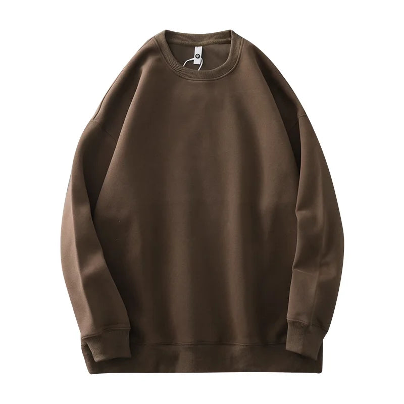 DUKEEN 460G Heavyweight Men's Sweatshirts 2025 Autumn Round-Neck Long Sleeve Solid Color Sport Pullover 11 Color Choose
