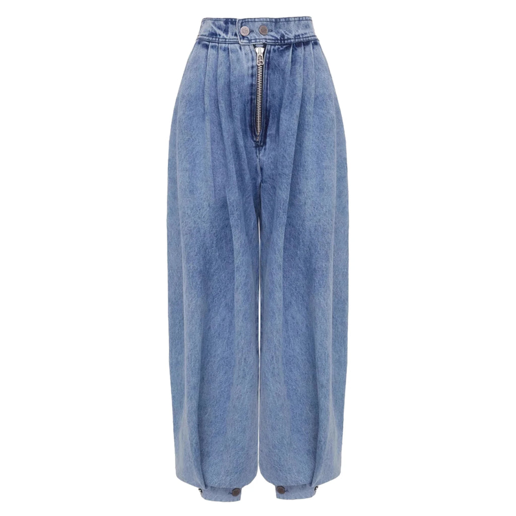 Lantern Pants Denim for Women 2025 Summer Autumn Retro Casual Baggy Harem Pants Soft High Waist Denim Bloomers
