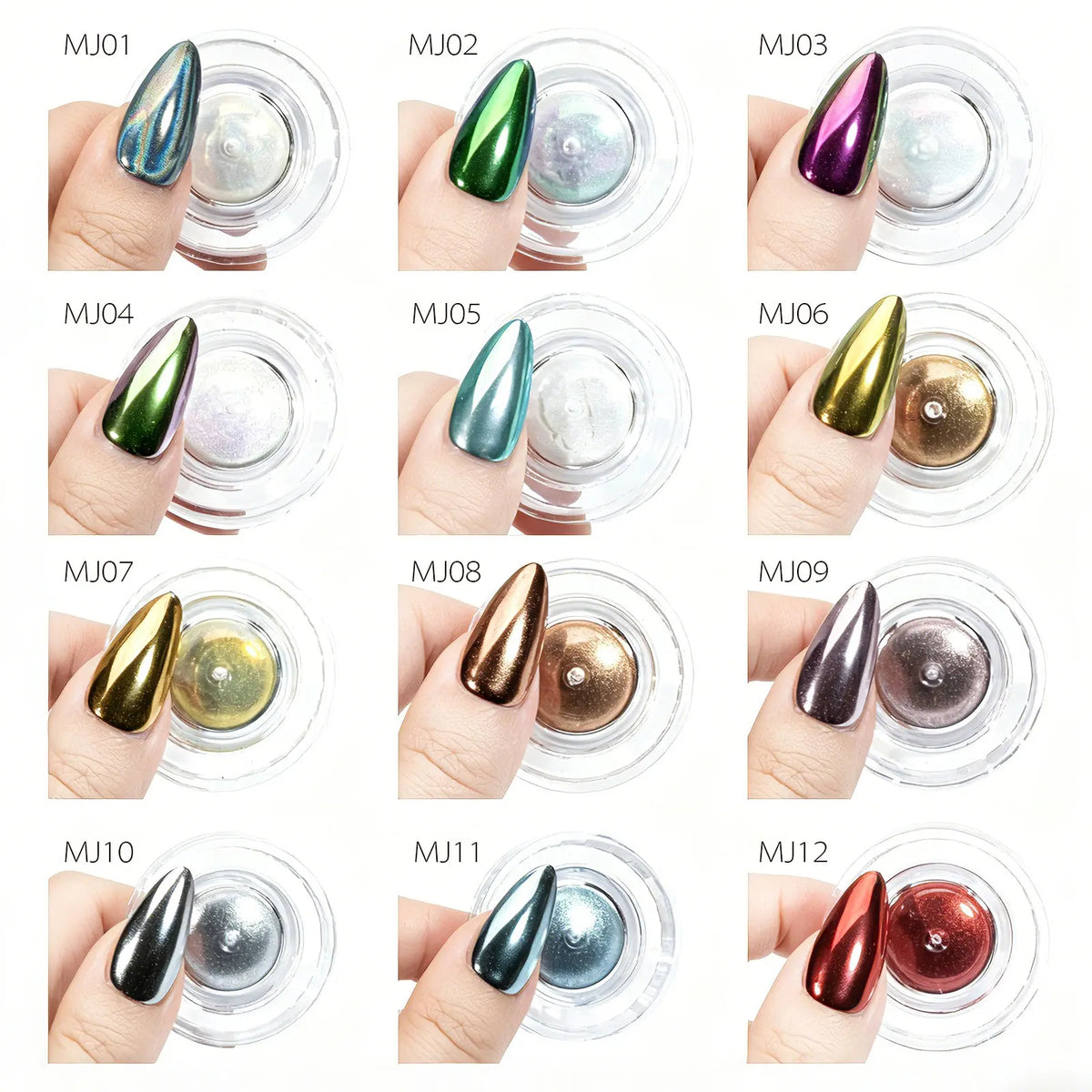 CANNI Top Coat for Chrome Powder 9ml Easy Apply with Stronger Mirror Effect Mirror Metallic Pigment for Gel Nail Art Salon