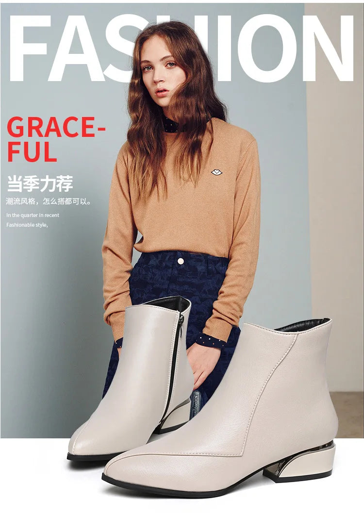 Autumn and Winter 2024 Women Boots British Style Fashion Boots for Women New Thick Heeled Oversized Fashion Short Boots
