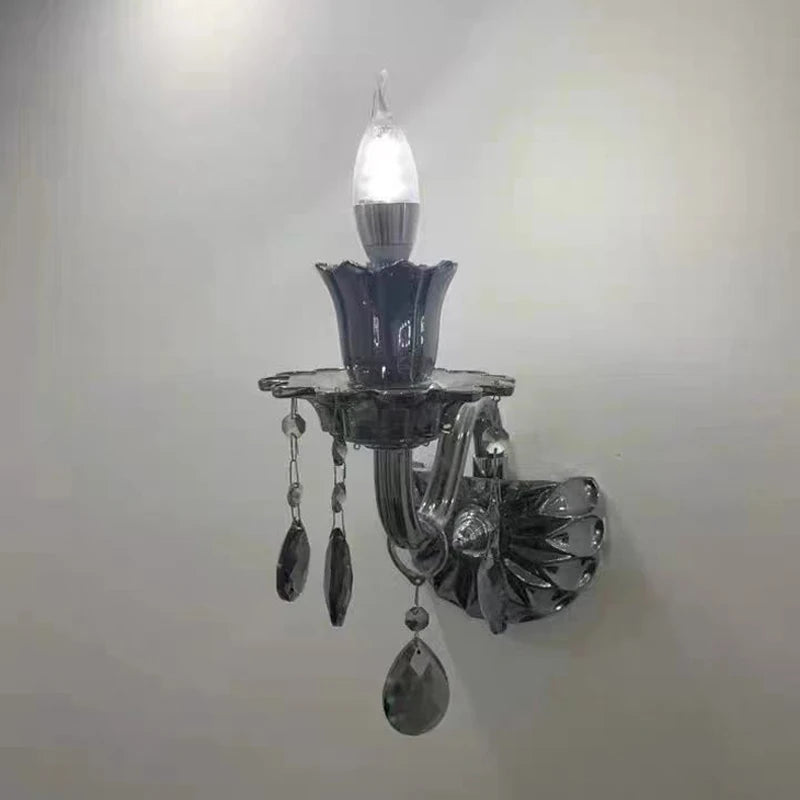 Modern Candle Crystal Lamp Living Room Large Crystal Chandelier Lighting Modern Atmosphere Restaurant Bedroom Hanging Lamps