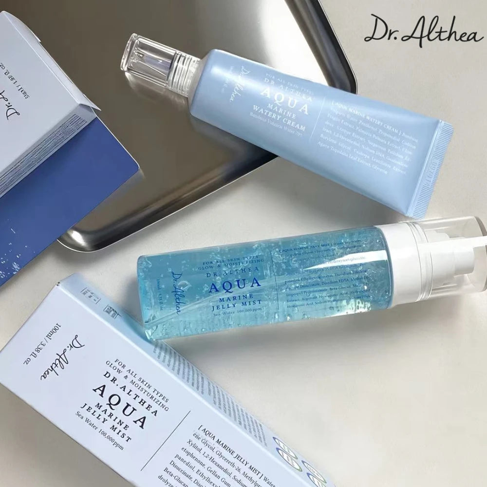 Dr Althea Aqua Marine Watery Cream 50ml Jelly Mist 100ml Korean Face Cream Hydrating Moisturizer for Dry Sensitive Skin K Beauty