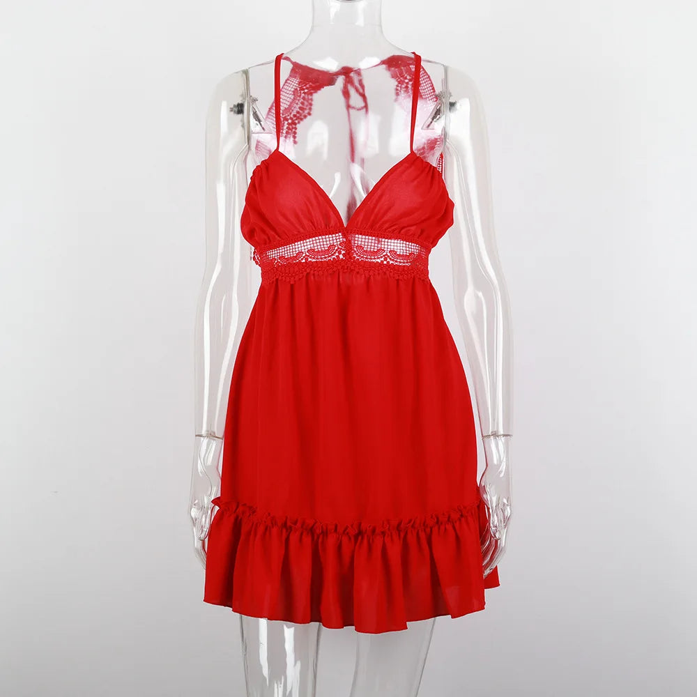 Sexy Strapless Floral  Waist Dress Cross-Border Elegant Cotton Blend Wrap Chest Style No Sleeve Summer New Arrival