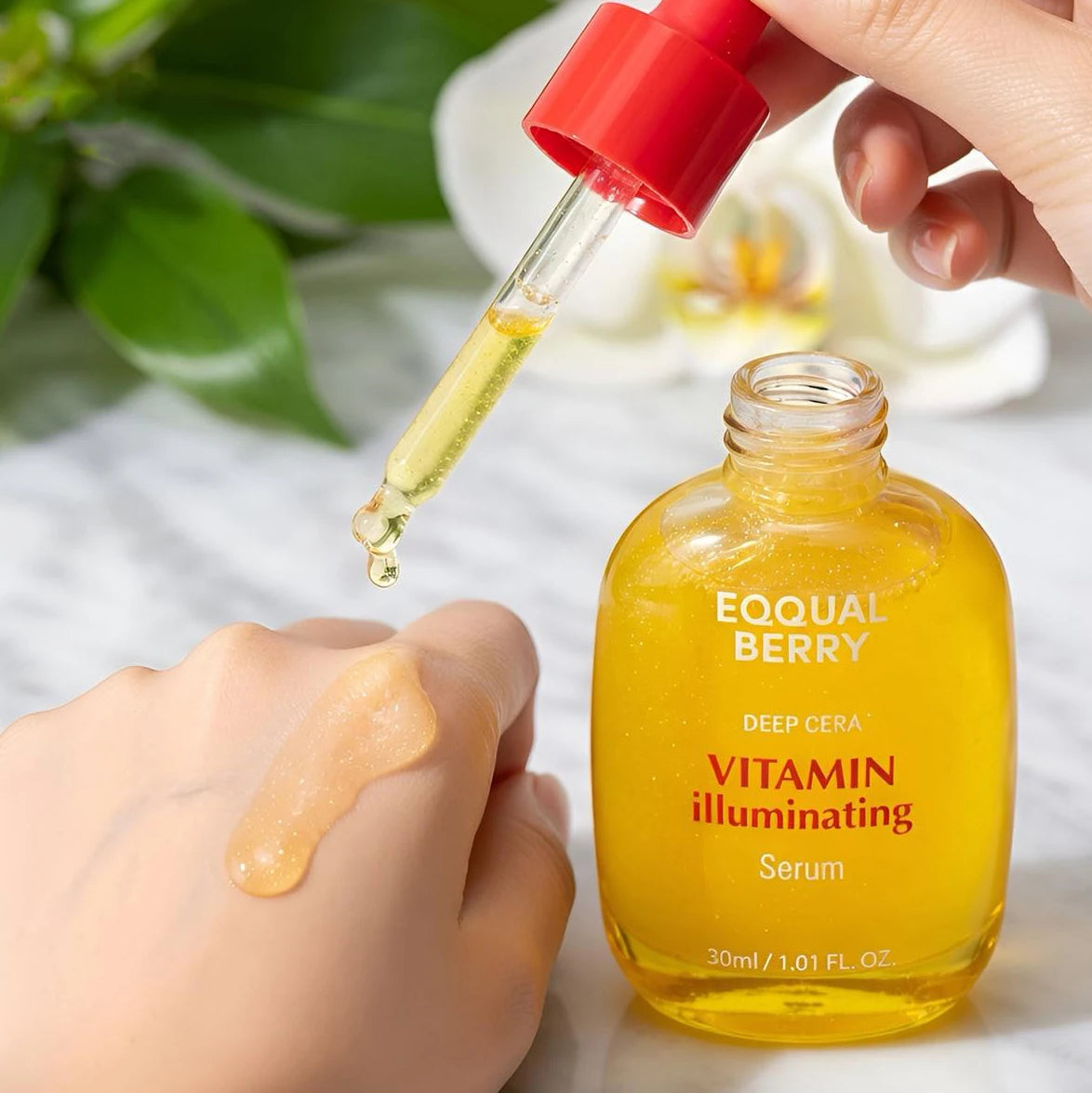 EQQUALBERRY BAKUCHIOL Plumping Serum 5000 PPM Retinol NAD Alternative Vitamin C Serum Whitening Smoothing Facial Skin Care