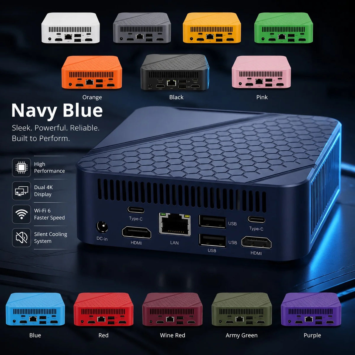HOT Intel Core i9 10980HK Mini PC Windows 11 UHD Graphics Pocket Computer 16GB RAM minipc WiFi6 1TB 2TB SSD Desktop Gaming