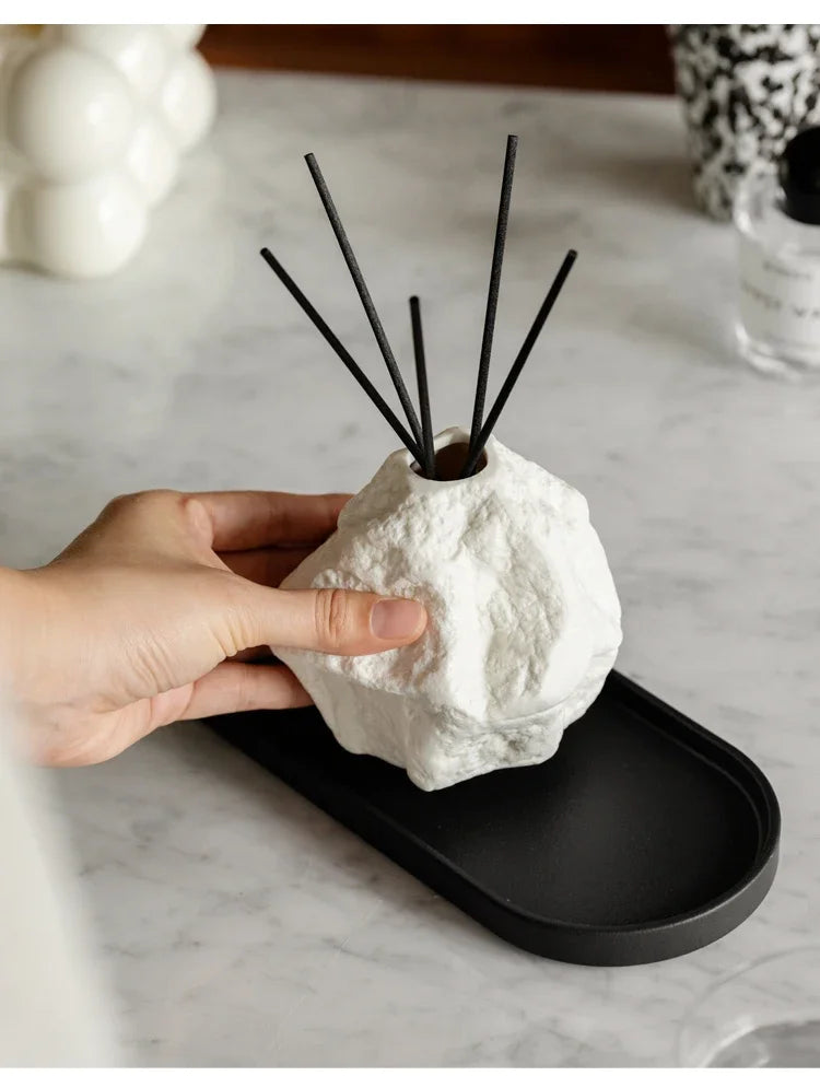 Nordic Style Creative Rock Aromatherapy Bottle Empty Bottle Living Room Decoration Toilet Ceramic No Fire Aroma Diffuser