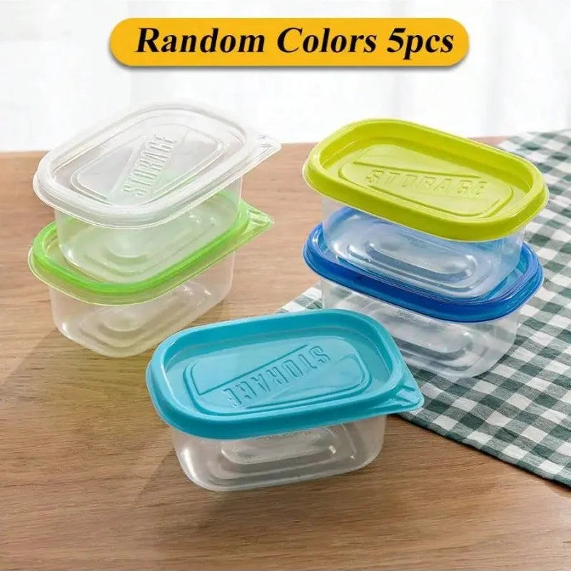 10pcs Stackable & Reusable Transparent Rectangular Food Storage Containers with Lids - Microwave, Refrigerator, and Freezer Safe