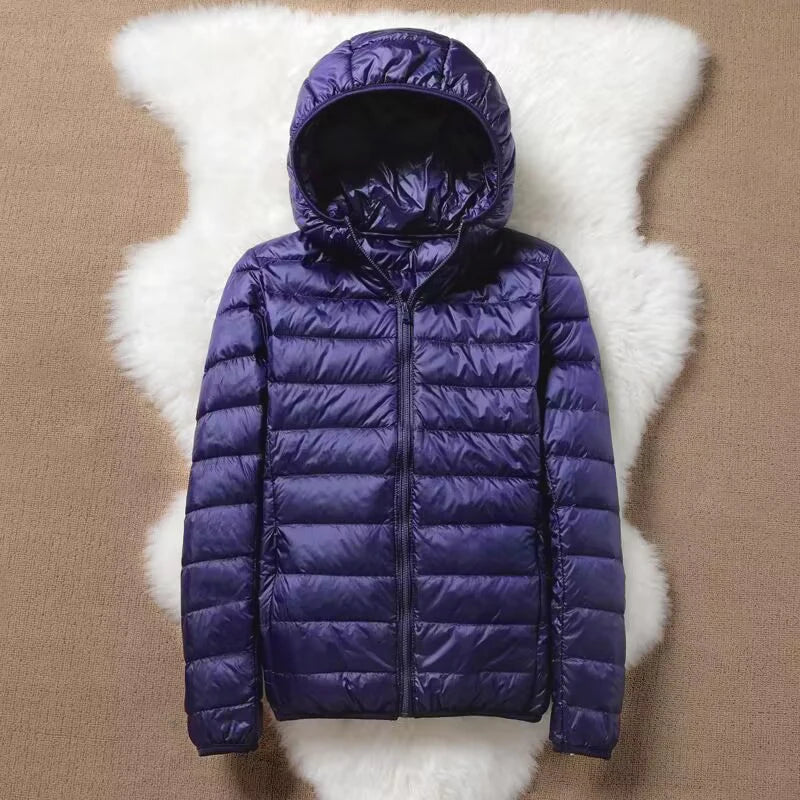90% Ultra-light Thin Down Jacket Women Autumn Winter Plus Size Short Warm White Duck Down Coat Parka Female Portable Outerwear