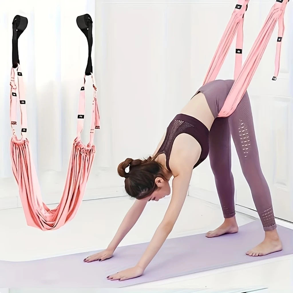 Yoga Strap Stretch Band Fitness Hanging Rope Universal Back Leg Belt for Backbend Split Handstand Home Inversion Training Hammoc