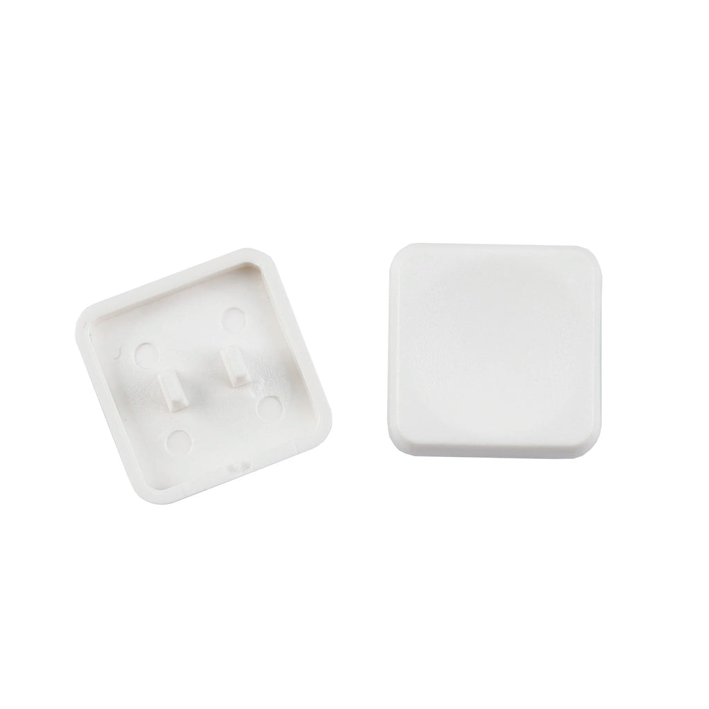 YMDK Square Round 1u Low Profile Blank Black White Keycaps PBT Material DIY for 1350 Switches Mechanical Keyboard
