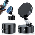 Upgraded A2 Vacuum Magnetic Phone Holder – N52 Strong Magnet, One-Button Exhaust, Strong Suction Cup for Smooth Surfaces