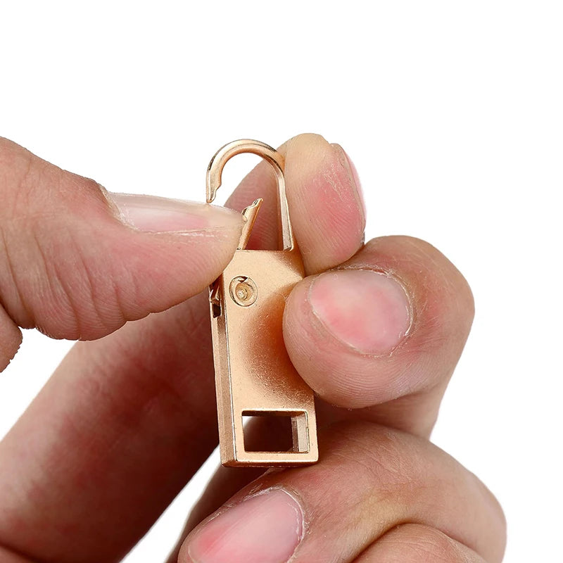 2Pcs Zipper Slider Puller Replacement Removable Zipper Head Luggage Schoolbag Coat Clothes Shoes Boots Metal Zipper Pendant Pull