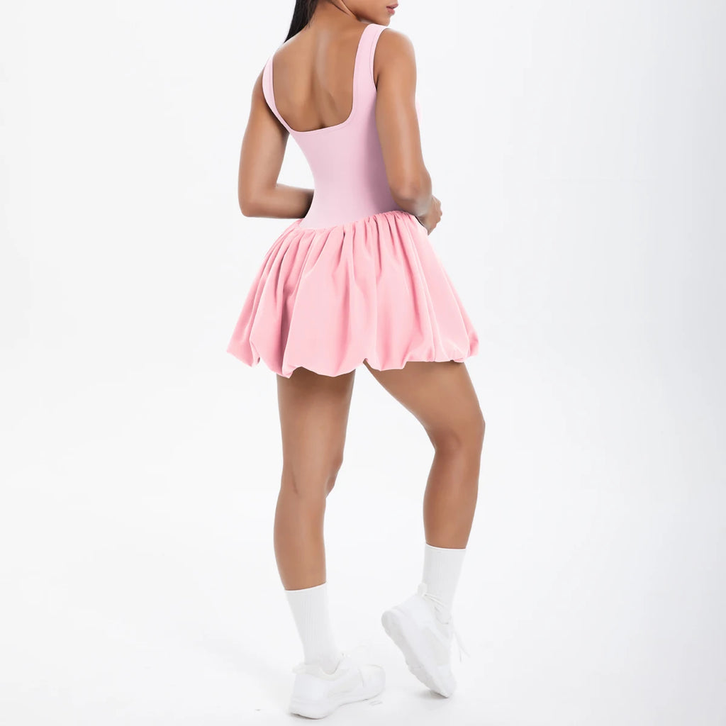 Athletic Yoga Fitness Dress Fitness High Stretch Slim Double Side Non-slip Women's Sports Dresses