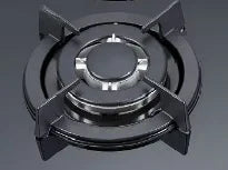 Modern Three-Cooker Electric Gas Cooktop Burners LPG Compatible Class B Energy Efficient Built-in
