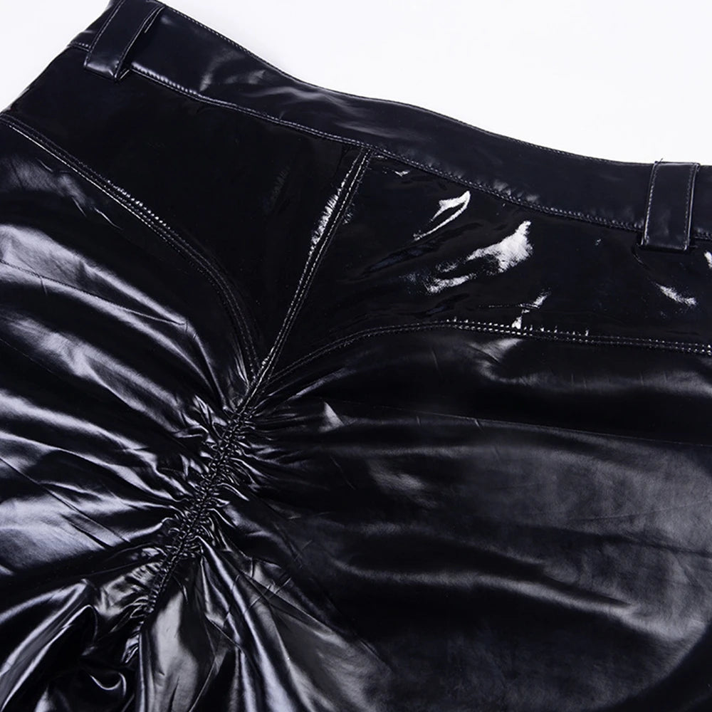 Sexy Faux Leather Leggings for Women Shaping Butt Lift High Waist Slimming Exercise Pants Running Yoga Sports Christmas Gift