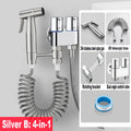 Handheld Toilet Bidet Faucet Sprayer Stainless Steel Bathroom Bidet Spraye Set Hand Sprayer Shower Head Self Cleaning No Punch