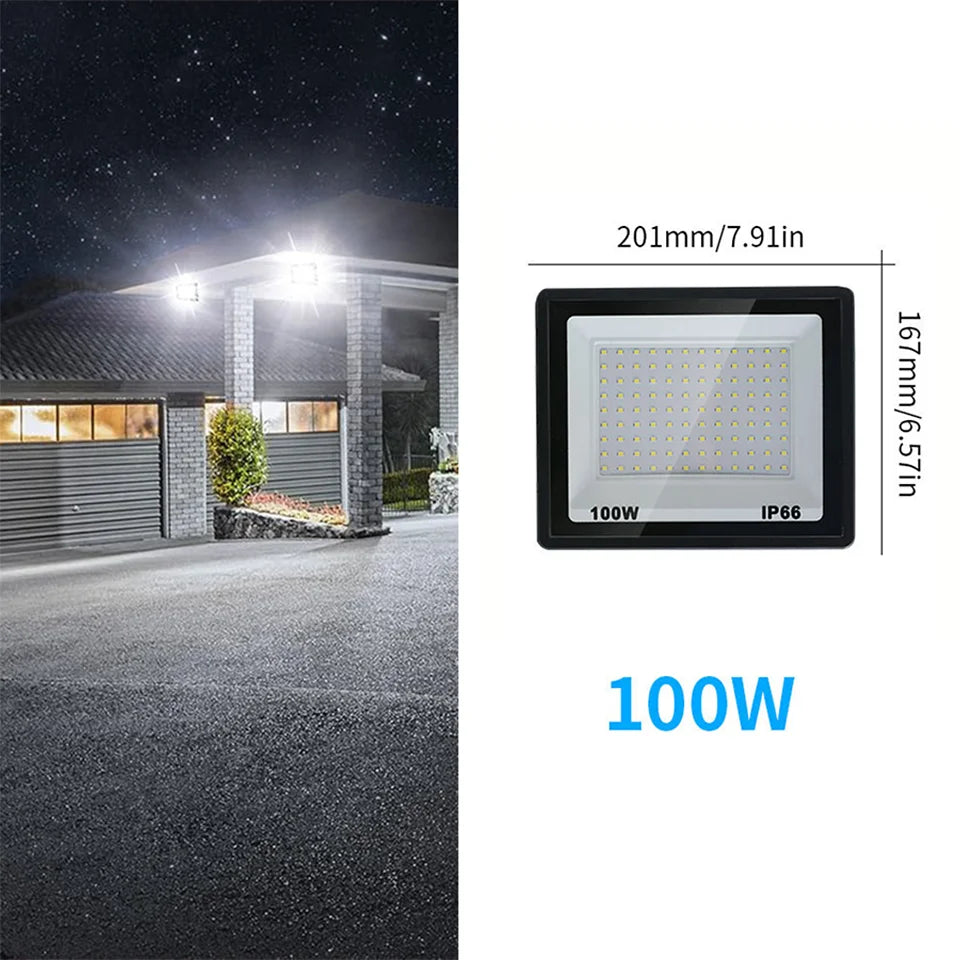 Outdoor LED Floodlights 10W 20W 30W 50W 100W 150W 200W 300W AC220V AC110V Ultra-bright Garden Garage Lighting Outdoor LED Light