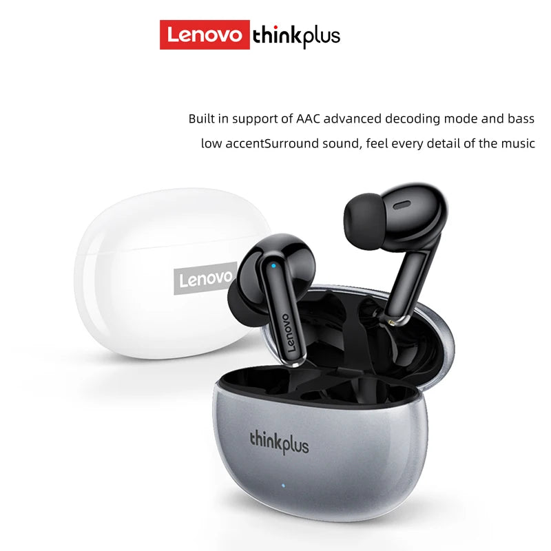 Lenovo Wireless Bluetooth Earphones Comfortable Fit Sweatproof In-Ear HiFi Sound Low Latency Gaming Headsets Sport Earbuds