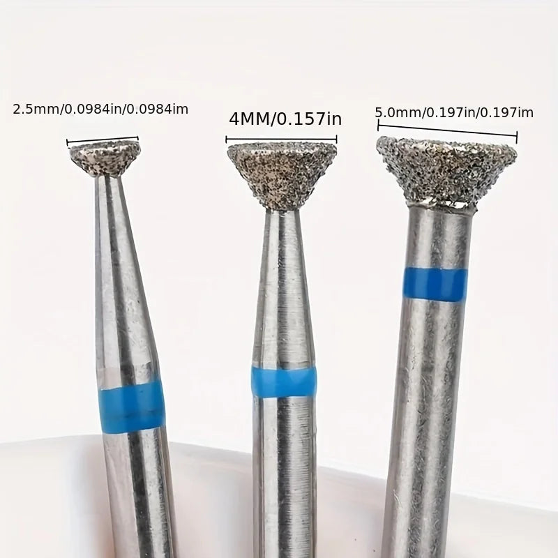 Nail Art Polishing Removal Head Disc Grinding Burr T Mills Grinder Diamond Electric Nail Drill Bit Cuticle Cutter Manicure Tool