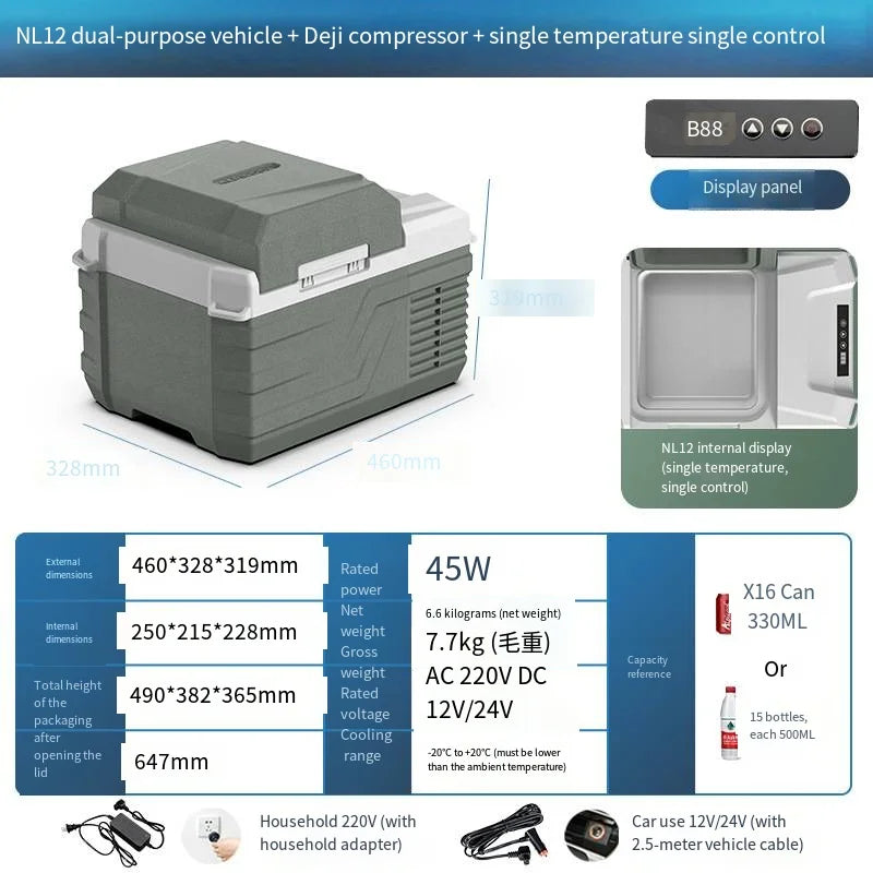 Nl30;NL40;NL50  Alpicool Camping Fridge  Ac/dc Compressor 12v Car Fridge Portable Mini Refrigerator Freezers For Outdoor