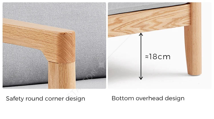 Wooden Sofa with Removable Cover Feature