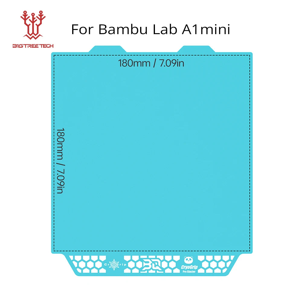 BIQU Panda Build Plate CryoGrip Pro Coating No Clog Spring Steel Double-sided for BambuLab Voron Kobra Adventurer 5M 3D Printer