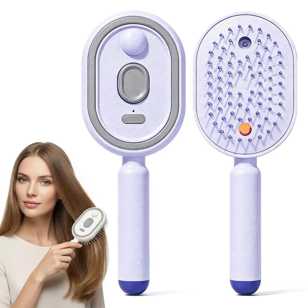 Rechargeable Steam Brush Durable Electric Spray Air Cushion Comb Electric Steam Hair Brush For Hair Reduce Frizz Nourishes Hair