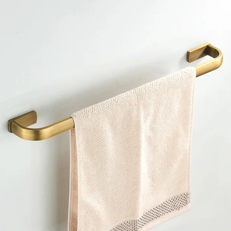New Bathroom Accessories Set Antique Brass Brushed Toilet Paper Roll Holder Bath Towel Rail Ring Wall Mounted Robe Coat Hook