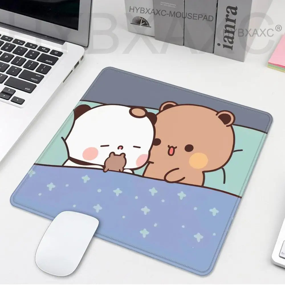 Cute Cartoon Couple DUDU BUBU Mousepad Small LockEdge Mouse Pad For Gamers Computer Desk Pad Rectangular Anti-slip Rubber