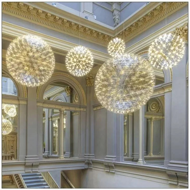 Sparkleball Panoramic Starry Sky Pendant Light Commercial Internet Celebrity Bar Salon Loft Duplex Art Ball Decorative Light