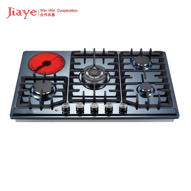 Home Kitchen Cooking Appliances 4 Burner Built in Gas Stove Cooker With Glass Top Gas and Electric Hob
