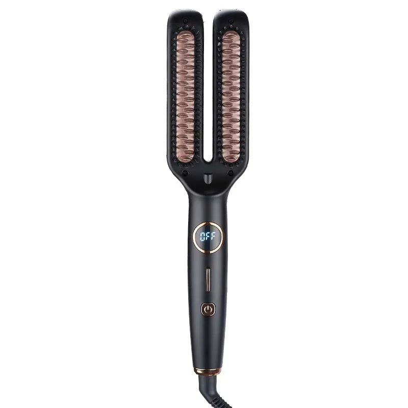 Electric Straightening Brush One-Step Heated Straightener Flat Iron Smooth Anti Frizz Hair Electric Brush Straightener Comb