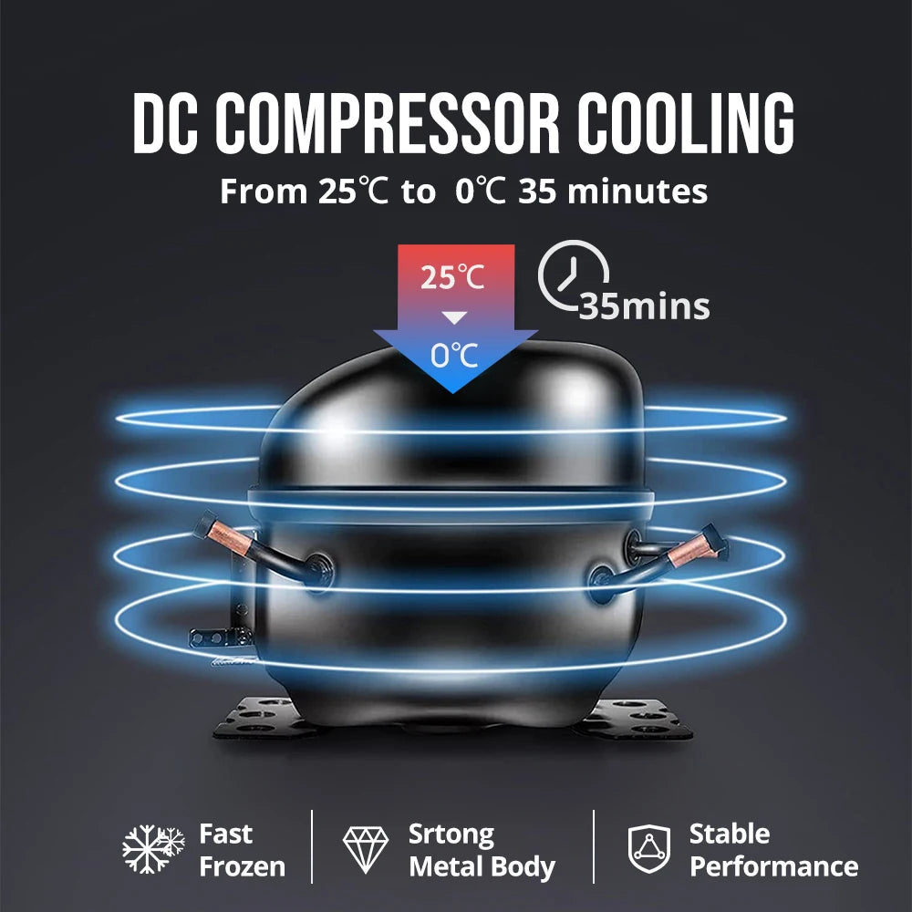 Portable Compressor 12V Car Fridge 23L Portable Refrigerator Mini Freezer for Boat Camping Mpv Suv