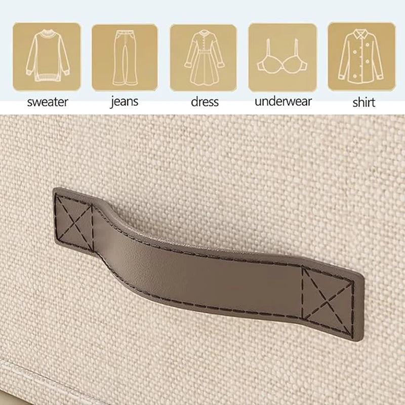 10/16/24 Grids Wardrobe Clothes Storage Organizer With PP Board Cabinet Foldable Drawer Sweater T-Shirt Jeans Storage Boxs