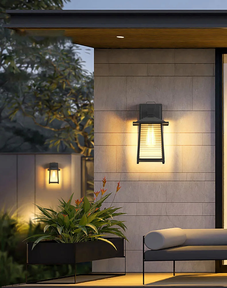 Outdoor Waterproof Garden Courtyard Lights, Outdoor Villa Corridors, Balconies, Doors, Exterior Walls, Wall Lights