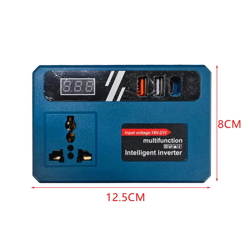 1-Piece 18V DC To 220V AC Power Inverter For Battery, Compatible With 18V/21V Battery Systems – New Power Supply Unit