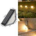 1-16PCS Solar Lights for Outdoors Stair Lamps Warm White LED Step Light, IP65 Waterproof Steps, Garden, Walkway, Stairs Path