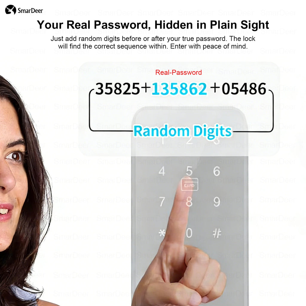 Outdoor waterproof fingerprint lock, facial recognition intelligent door lock, outdoor door electronic lock with anti-theft code