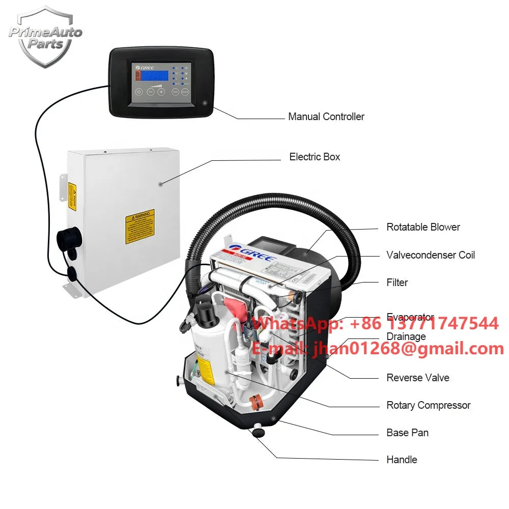 Gree Marine AC Small Water-cooled Marine Air Conditioning Boat Yacht Vessel Air Conditioner 9000Btu 36000Btu 220V 115V