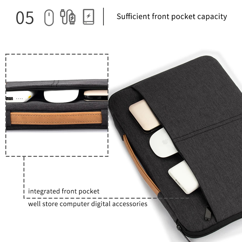 Laptop Sleeve Bag 14 15.6 Inch Notebook Pouch For Macbook HP Dell Acer Shockproof Computer Briefcase Travel Business Men Case