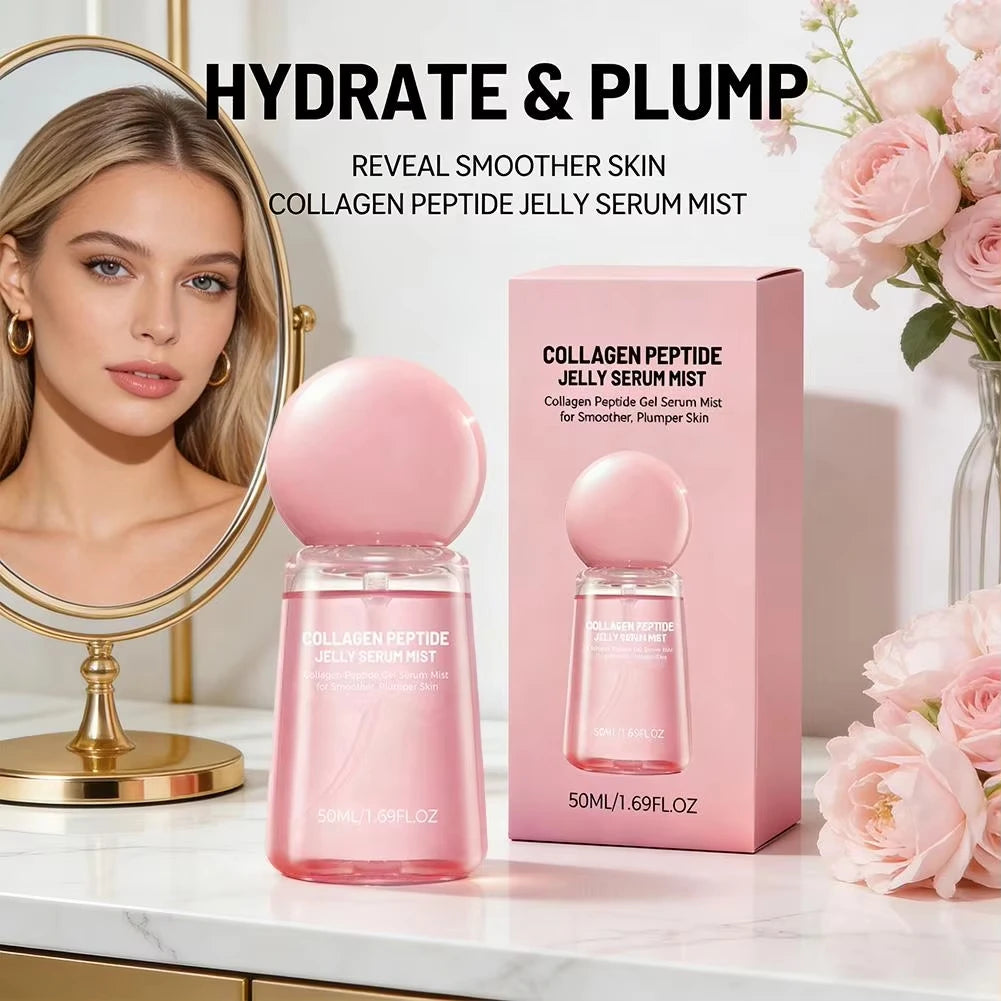 Nano Collagen Peptide Jelly Serum Mist Spray 2026 Upgrade Deep Moisturizer Plump Fine Lines Brighten Dry Uneven Tone Facial Care