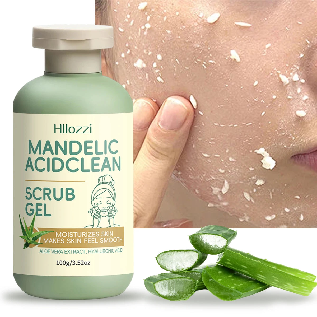 Mandelic Acid Cleansing and Exfoliating Gel Deeply Cleanses, Gently Cares for the Skin, and Removes Surface Dirt.