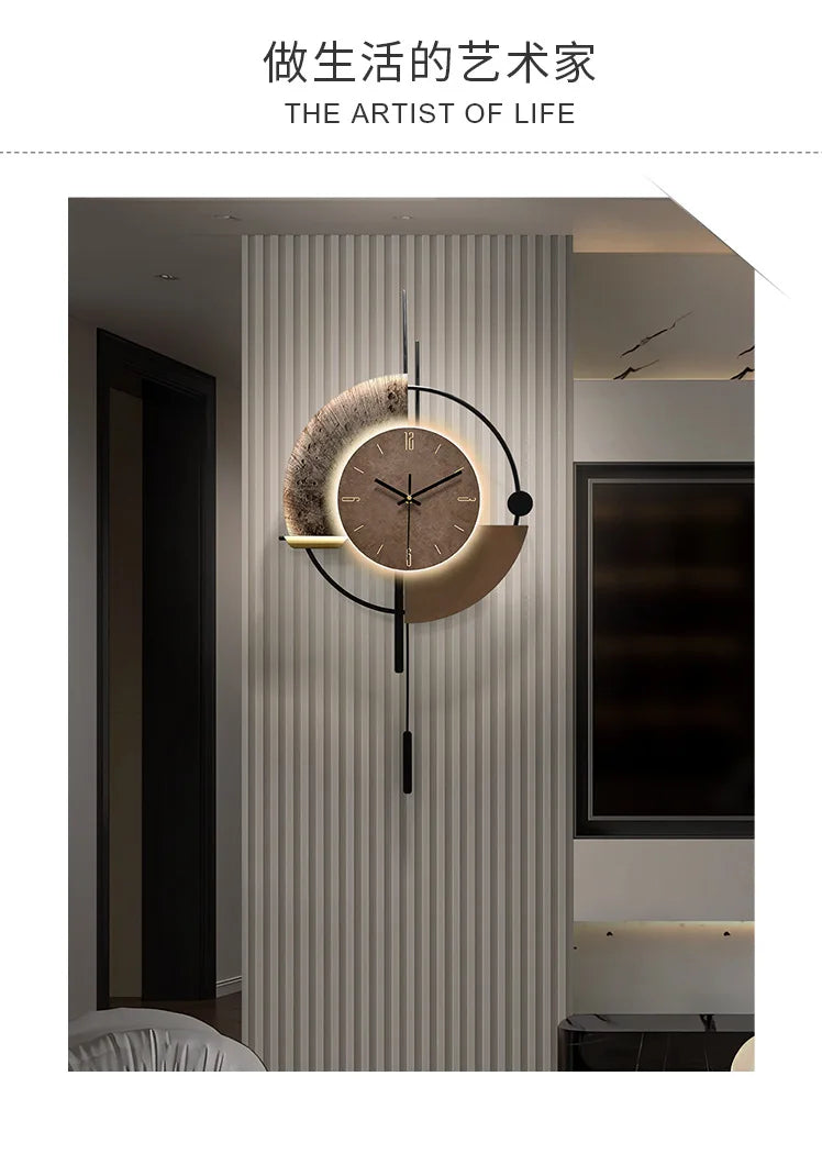 Modern Minimalist Living Room Home Wall Clocks TV Background Decoration Wall Clock Modern Design Home Decor