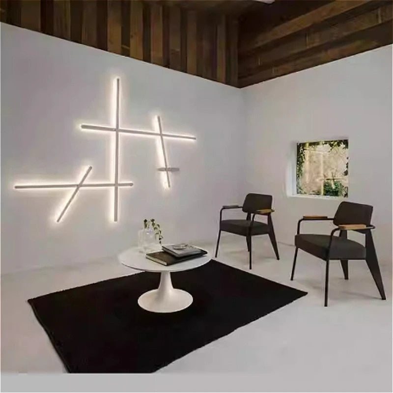 Italy Line Metal LED Wall Pendant Lights Stylish Dinning Room Bar Wall Hanging Lamps Home Decor Factory Outlet Lighting Fixtures