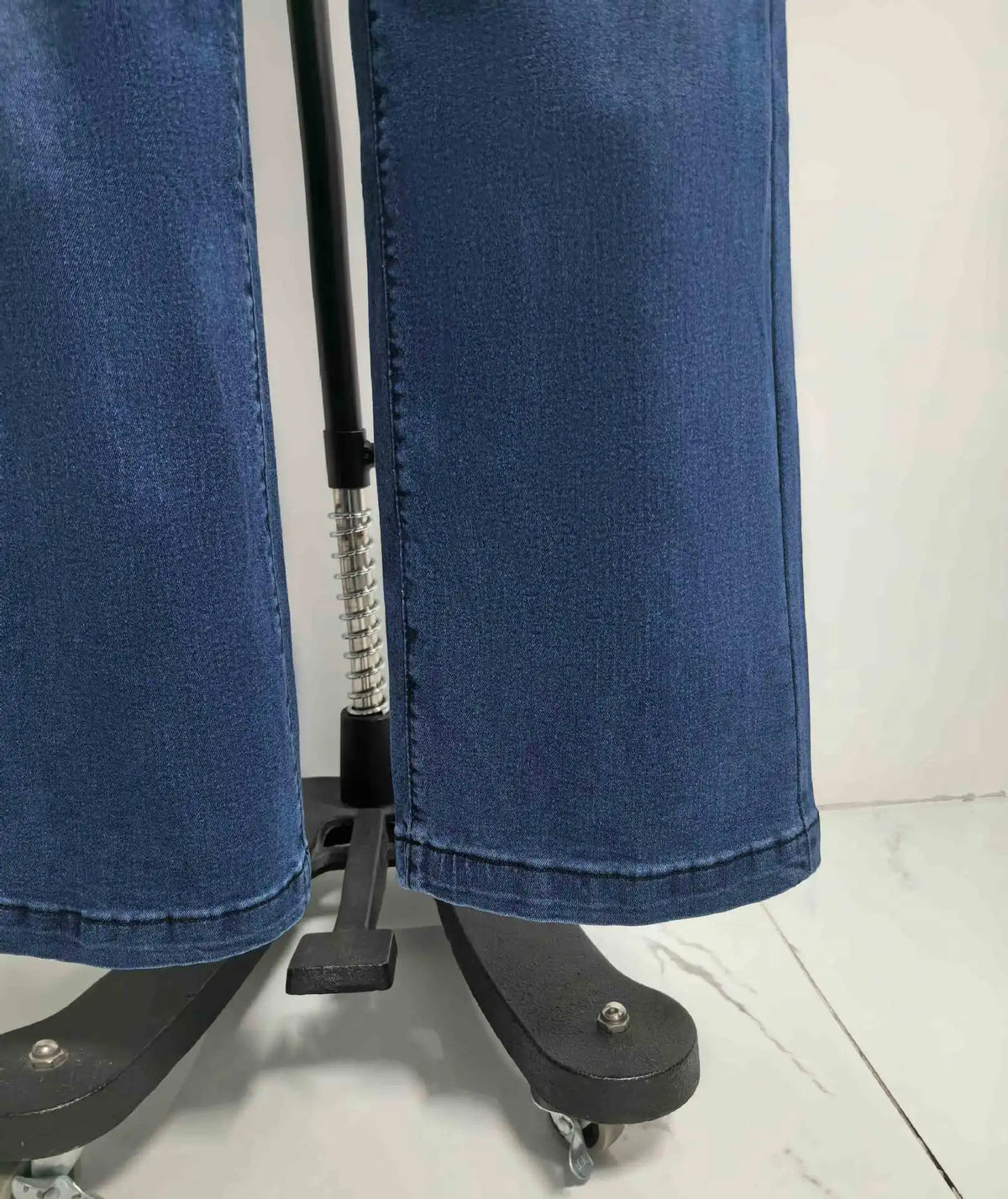 Chic High Waist Drawstring Denim Pants Women's Straight Wide Leg Jeans Fashion Trousers